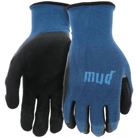 MUD Gloves, SM, BambooLatexSpandex, BlackCadet Blue SM7196B/SM